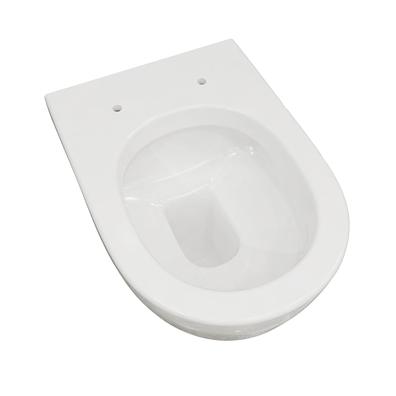WC Hänge WC mit Soft Close Toilette Einfach Sitz Wand Wc Spülrandlos Weiß WC-Becken