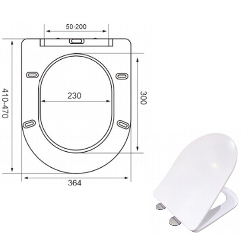 WC Hänge WC mit Soft Close Toilette Einfach Sitz Wand Wc Spülrandlos Weiß WC-Becken