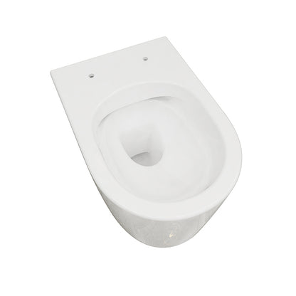 WC spülrandlos Hänge Weiß Rund Wand WC mit Softclose WC-Sitz toilette