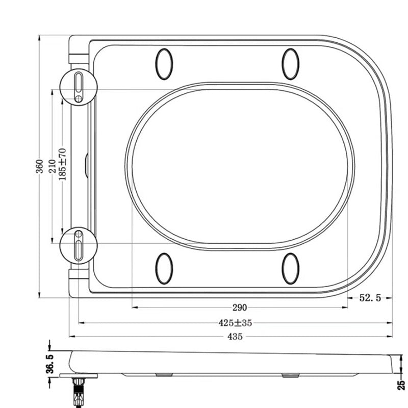WC Hänge WC mit Soft Close Toilette Sitz Wand Wc Spülrandlos WC-Becken