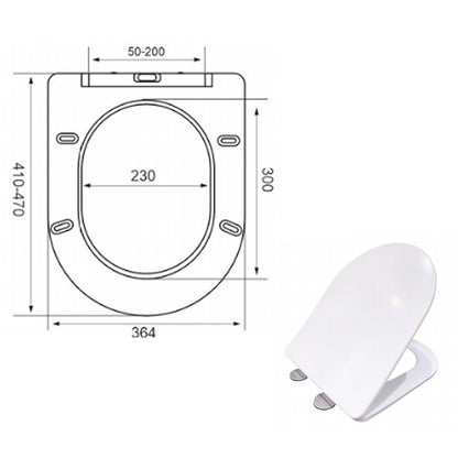 WC Lotus Effekt spülrandlos Wand WC mit Soft Close Toilette Sitz