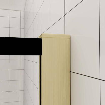 Walk in Dusche 8mm NANO Glas 80 cm Duschwand für Dusche Duschabtrennung goldfarben