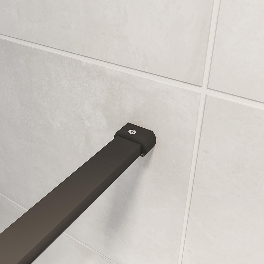 Walk in Duschwänd 100 mit Stabilisationsstange 140 cm WFAP 130B GR1 für badezimmer