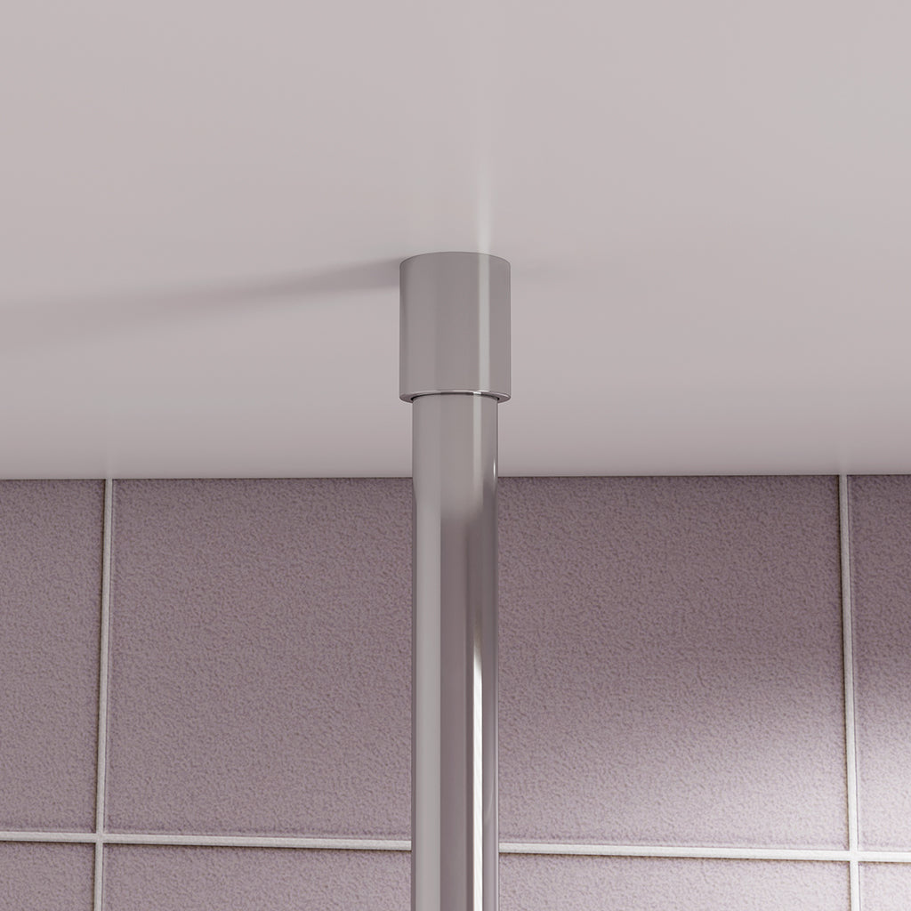 Walk in Duschwand 100 mit Stabilisationsstange für badezimmer