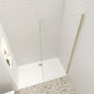 Walk in Duschwand 10mm ESG NANO Glas 100 cm Walk in Duschabtrennung Duschkabine goldfarben