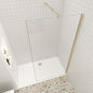 Walk in Duschwand 10mm ESG NANO Glas 120 cm Duschtrennwand goldfarben