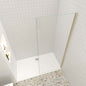 Walk in Duschwand 10mm ESG NANO Glas 120 cm Walk in Duschabtrennung Duschkabine goldfarben