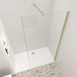 Walk in Duschwand 10mm ESG NANO Glas 150 cm goldfarben