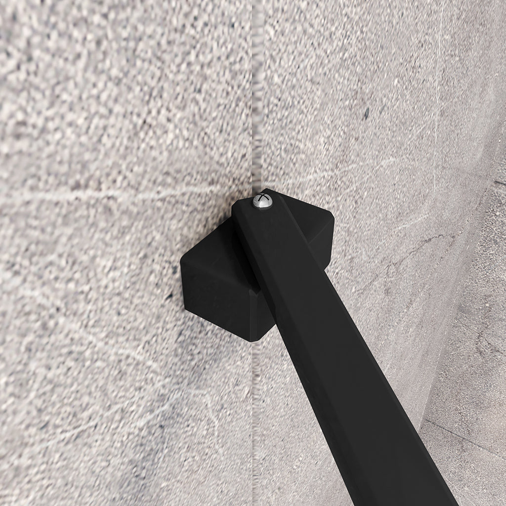 Walk in Duschwänd 120 mit 2xStabilisationsstange 45 cm für badezimmer