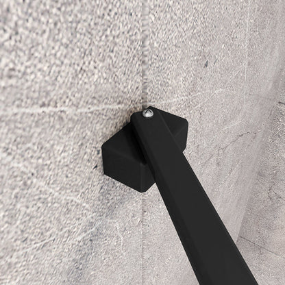 Walk in Duschwänd 120 mit 2xStabilisationsstange 45 cm für badezimmer