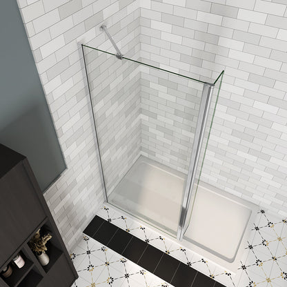 Walk in Duschwand 600+300 mit Schwenkbar Stabilisationsstange 450 mm badezimmer ideen
