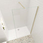 Walk in Duschwand 8mm NANO Glas 30 cm Duschabtrennung Duschkabine goldfarben