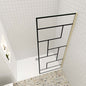 Walk in Duschwand 8mm NANO Glas Duschglaswand 120 cm goldfarben