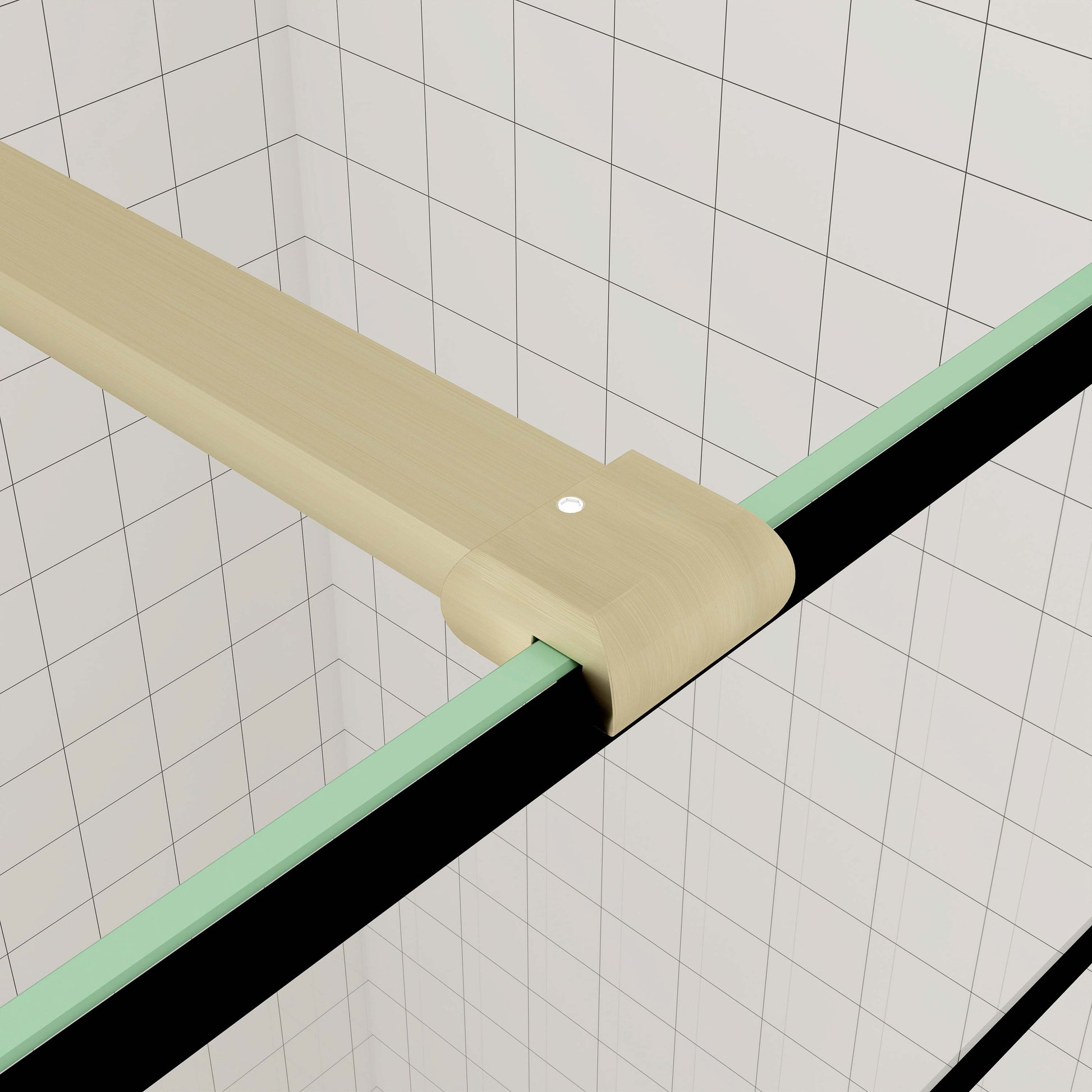 Walk in Duschwand begehbare Dusche aus 8 mm Sicherheitsglas 140 cm goldfarben