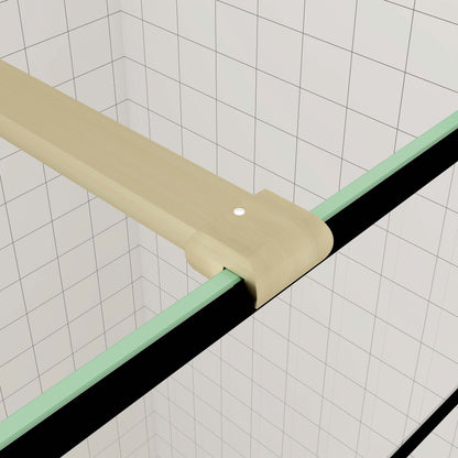 Walk in Duschwand begehbare Dusche aus 8 mm Sicherheitsglas 70 cm goldfarben