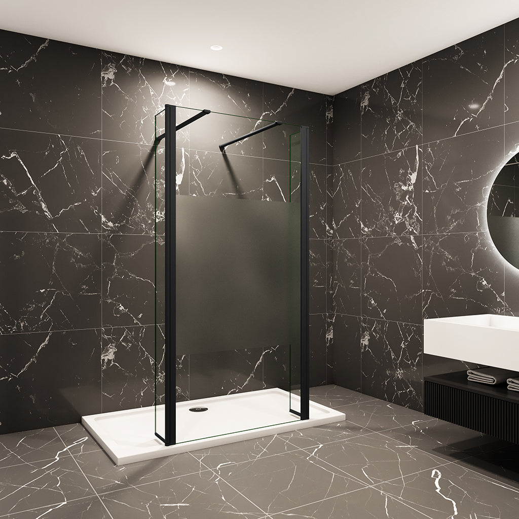 Walk in Glaswand dusche mit 2xStabilisationsstange 140cm 85Walk in Glaswand dusche mit 2xStabilisationsstange 140cm für badezimmer