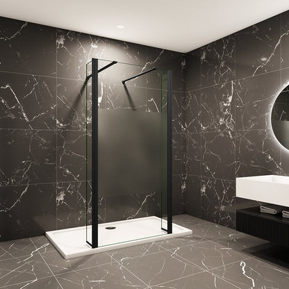Walk in Glaswand dusche mit 2xStabilisationsstange 140cm 85Walk in Glaswand dusche mit 2xStabilisationsstange 140cm für badezimmer