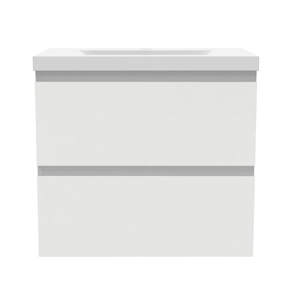 Badezimmermöbel 60cm Dickes Keramik Waschtisch mit Unterschrank Badmöbel set Badezimmerschränke mit 2 Soft-Close Schubladen Weiß Matt