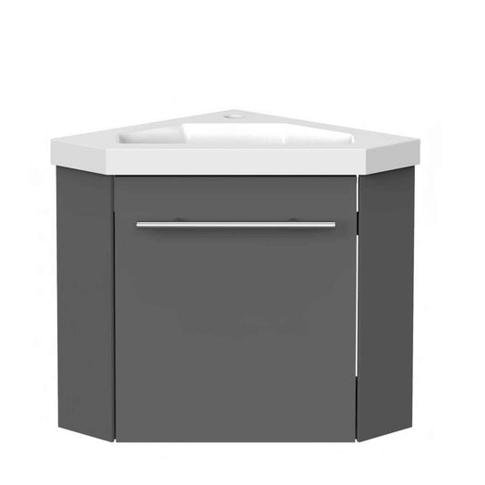 Badmöbel Set 40 cm Anthrazit mitUnterschrank inkl. 1-Tür Soft-Close Funktion