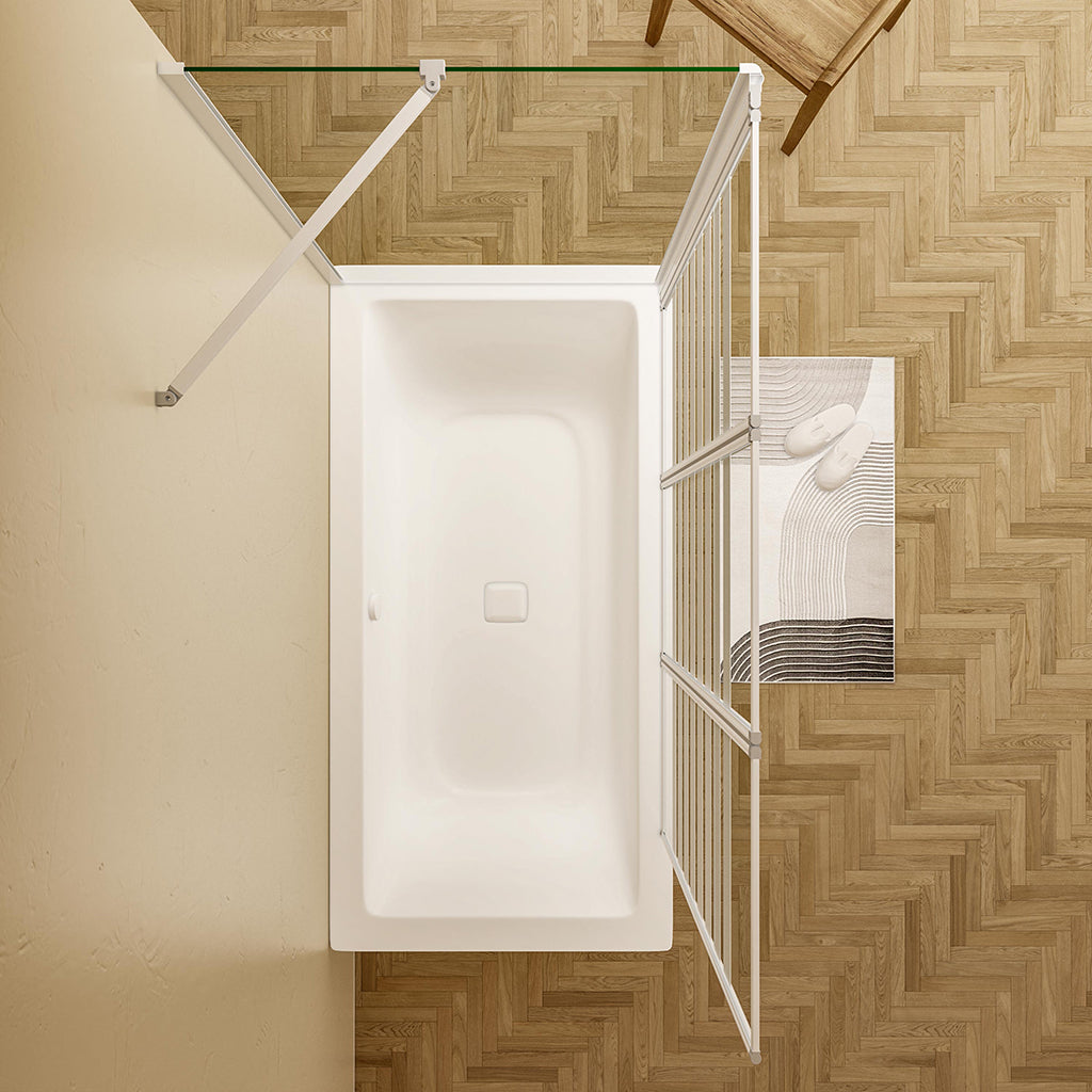 badewannen duschwand faltbar 130x70 H140 cm dusche