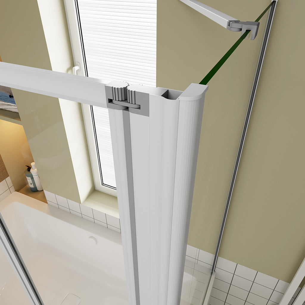 badewannen glasDuschwänd faltbar 120x75 H140 cm für badezimmer