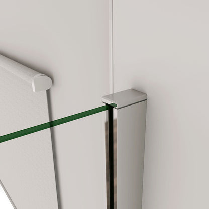 begehbare dusche als Eckdusche 130+60 mit Stabilisationsstange 90 cm