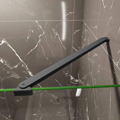 begehbare dusche Duschwänd glas 120+40 mit Schwenkbar Stabilisationsstange 50 cm für badezimmer