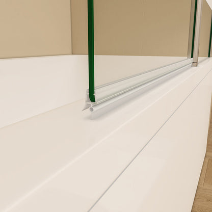 duschabtrennung auf badewanne Duschwänd Badewannenaufsätz 120 H140 cm dusche für badezimmer