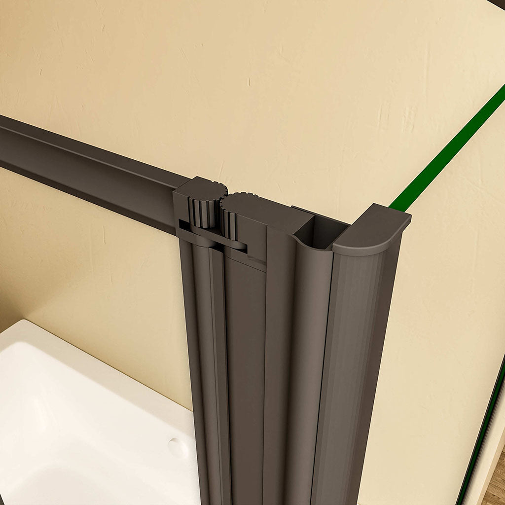 duschabtrennung badewannen duschwand faltbar 100x70 H140 cm badezimmer ideen