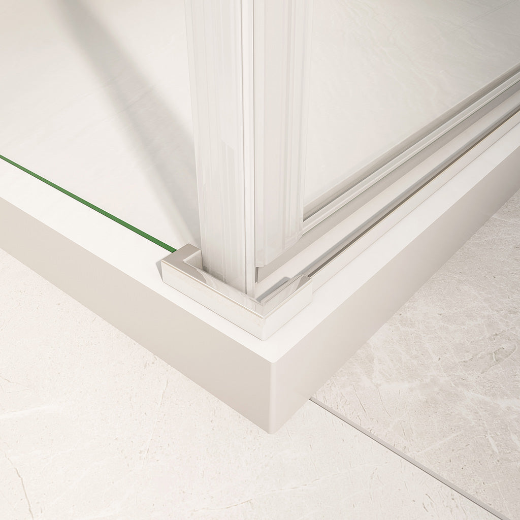 duschabtrennung glas 100x70 H195 cm duschtür mit seitenwand dusche für badezimmer