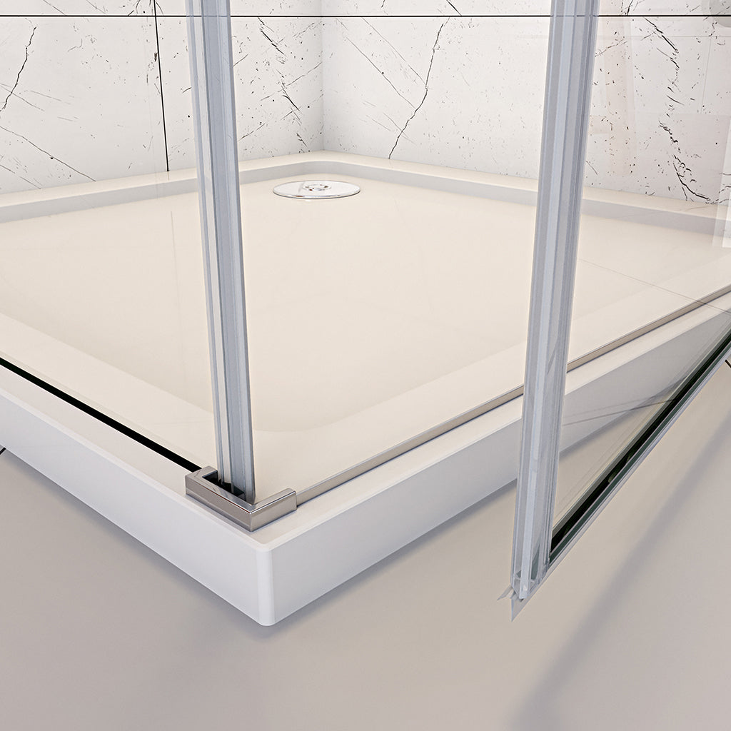 duschabtrennung glas 100x80 H197 cm duschtür mit seitenwand dusche für badezimmer