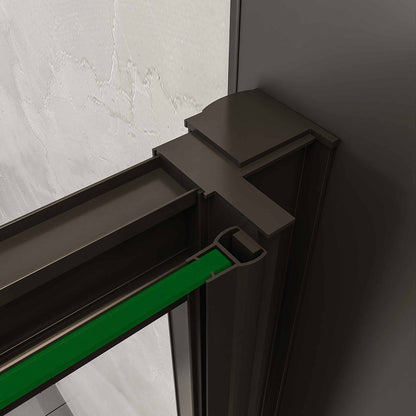 duschabtrennung schiebe duschkabine glasschiebetür 100 H195 cm badezimmer ideen