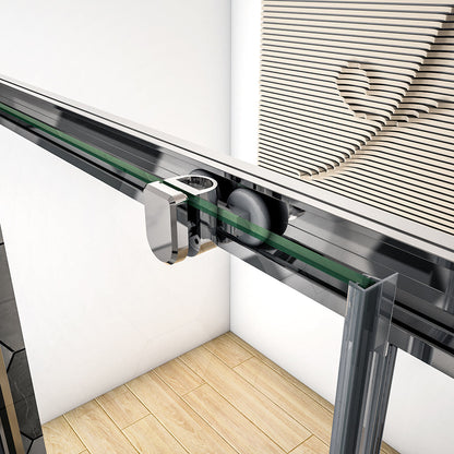 duschabtrennung schiebe duschkabine schiebetür 110 H190 cm Duschtasse für badezimmer