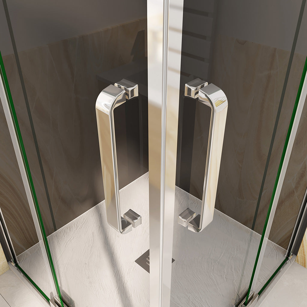 duschkabine 100x100 dusche H195 cm duschkabinen eckeinstieg ESG GLAS für badezimmer