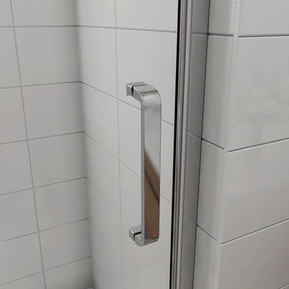 duschnische glastür schwingtür 100 H195 cm duschwanne 100X90 ablaufgarnitur badezimmer ideen