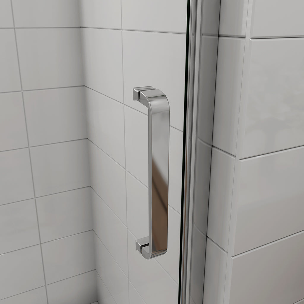 duschnische glastür schwingtür 80 H195 cm duschwanne 80X80 badezimmer ideen