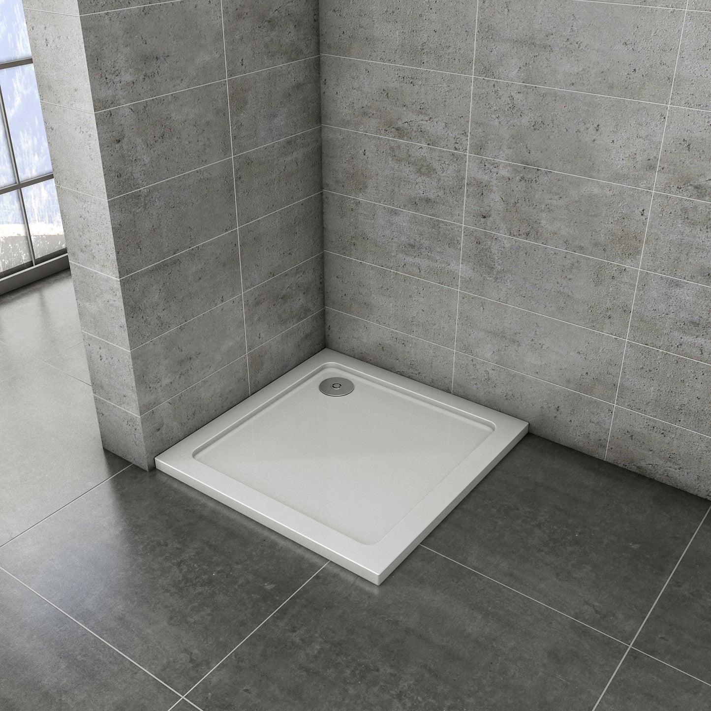 90X90 cm Quadrat Duschtasse Kunststein GelCoat Für Duschkabine