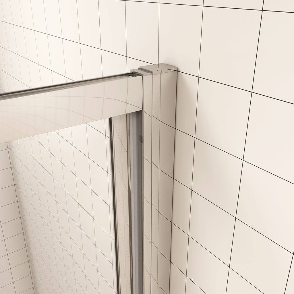 falttür duschtür glas 90 H185 cm dusche duschbecke DIY badezimmer ideen