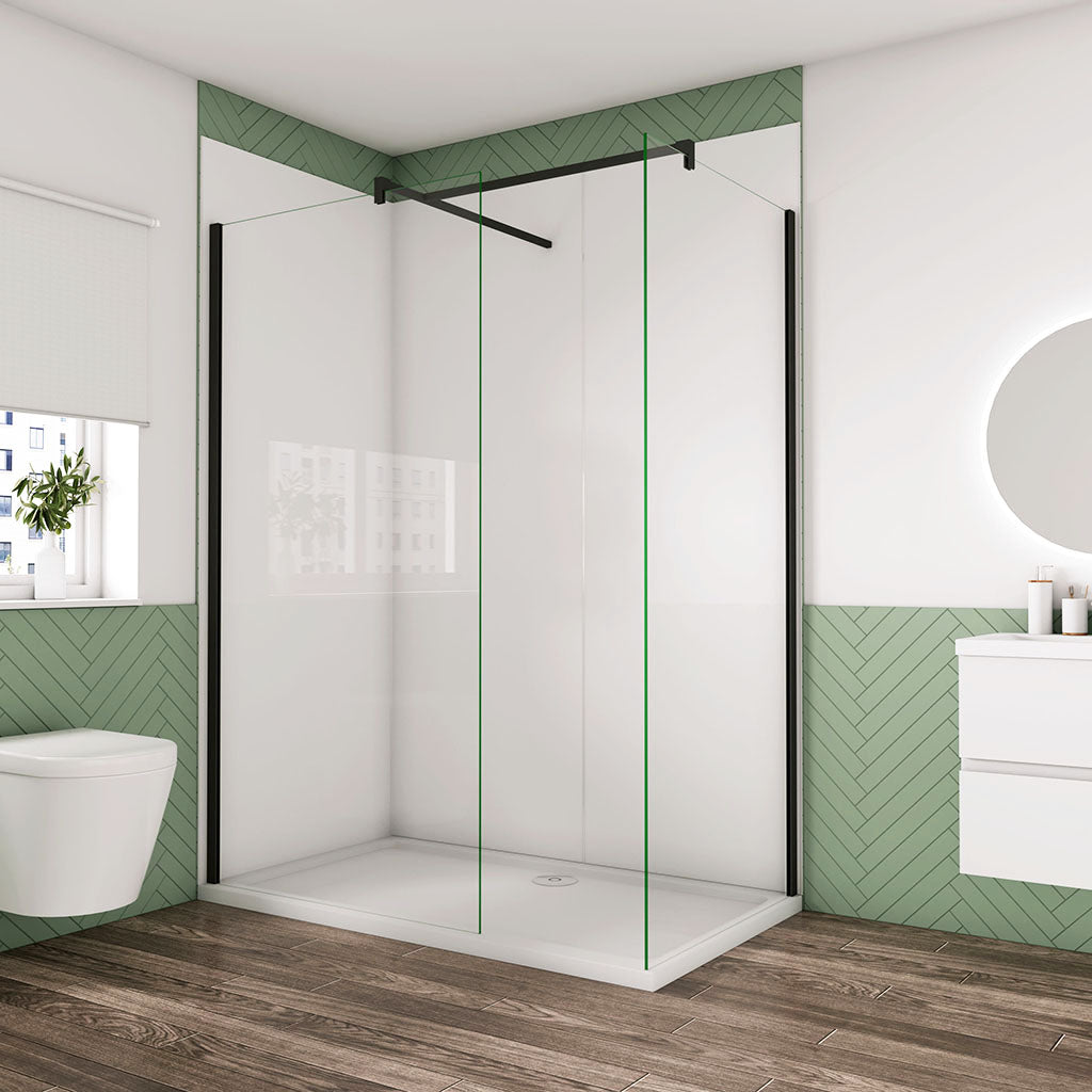 ozean 100+50 Seitenwand Walk In Duschabtrennung 2xStabilisator cm badezimmer ideen