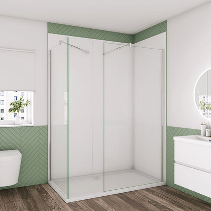 ozean 100+90 Glastrennwand Walk In Duschabtrennung Stabilisator cm badezimmer ideen