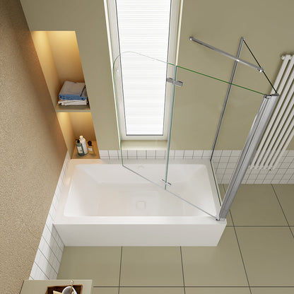 ozean 100 Badewannenaufsatz mit Seitenwand 75 Duschkabine cm badezimmer ideen