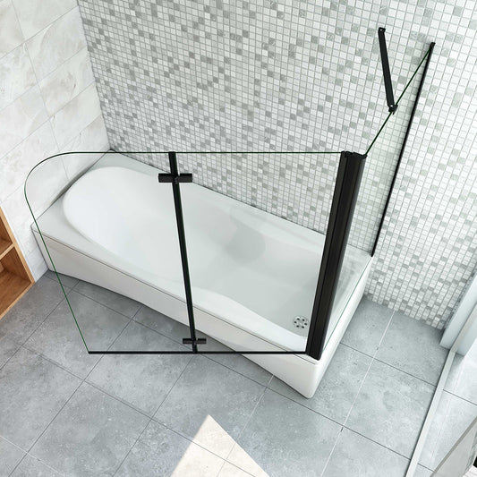 ozean 100 Badewannenaufsatz mit Seitenwand Duschkabine 70 cm für badezimmer