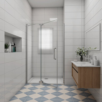 ozean 100 Drehtür Duschtasse 100x90 P3G 10V 2B 19GRQ cm für badezimmer