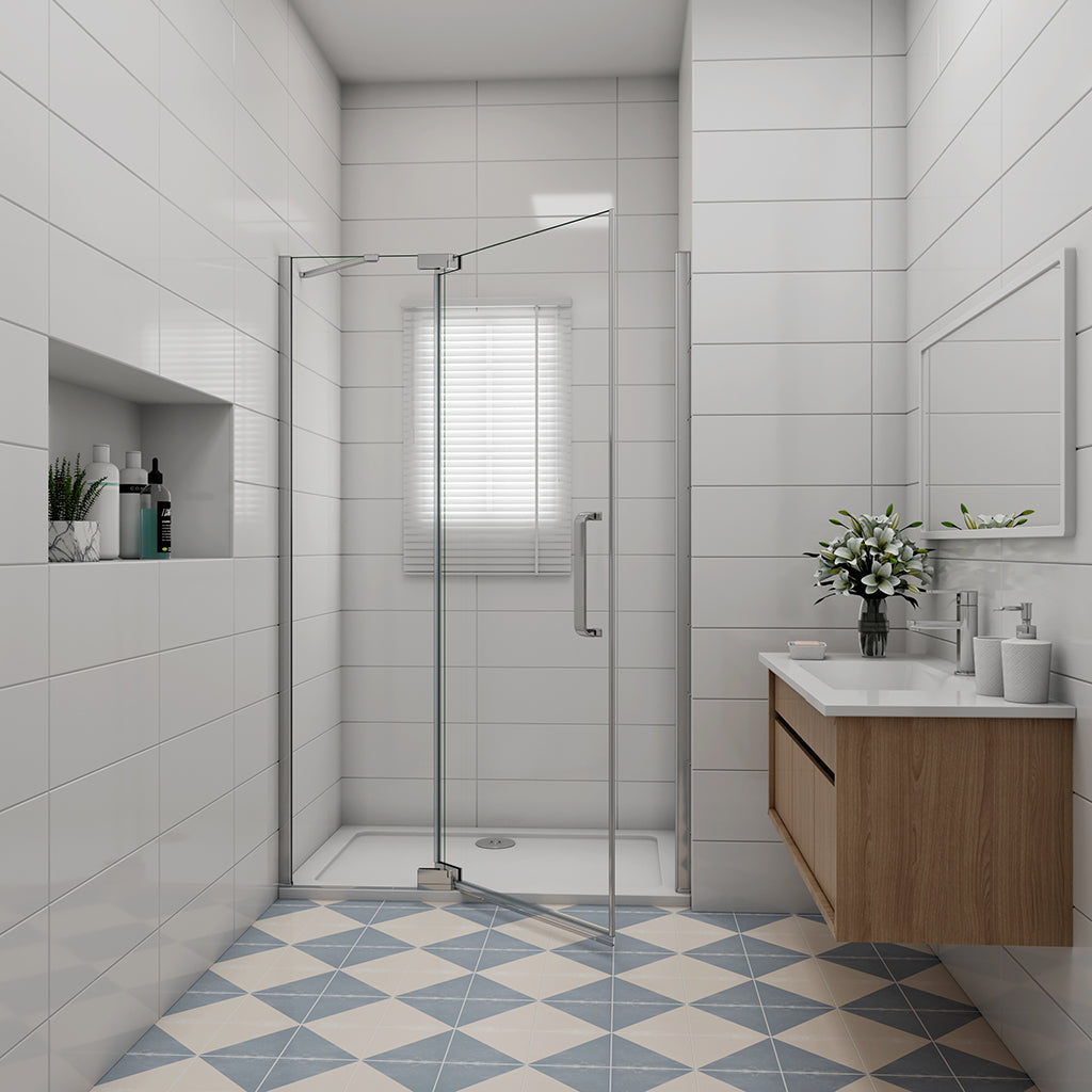 ozean 100 Drehtür Nischentür Duschtasse 100x90 cm für badezimmer