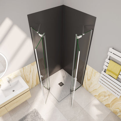 ozean 100x100 Eckdusche drehtür glas cm für badezimmer