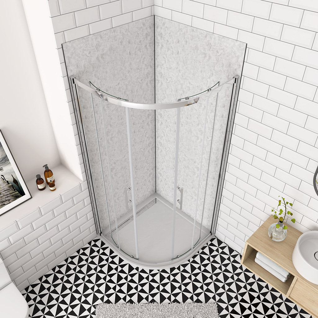 ozean 100x100 Runddusche Schiebetür cm