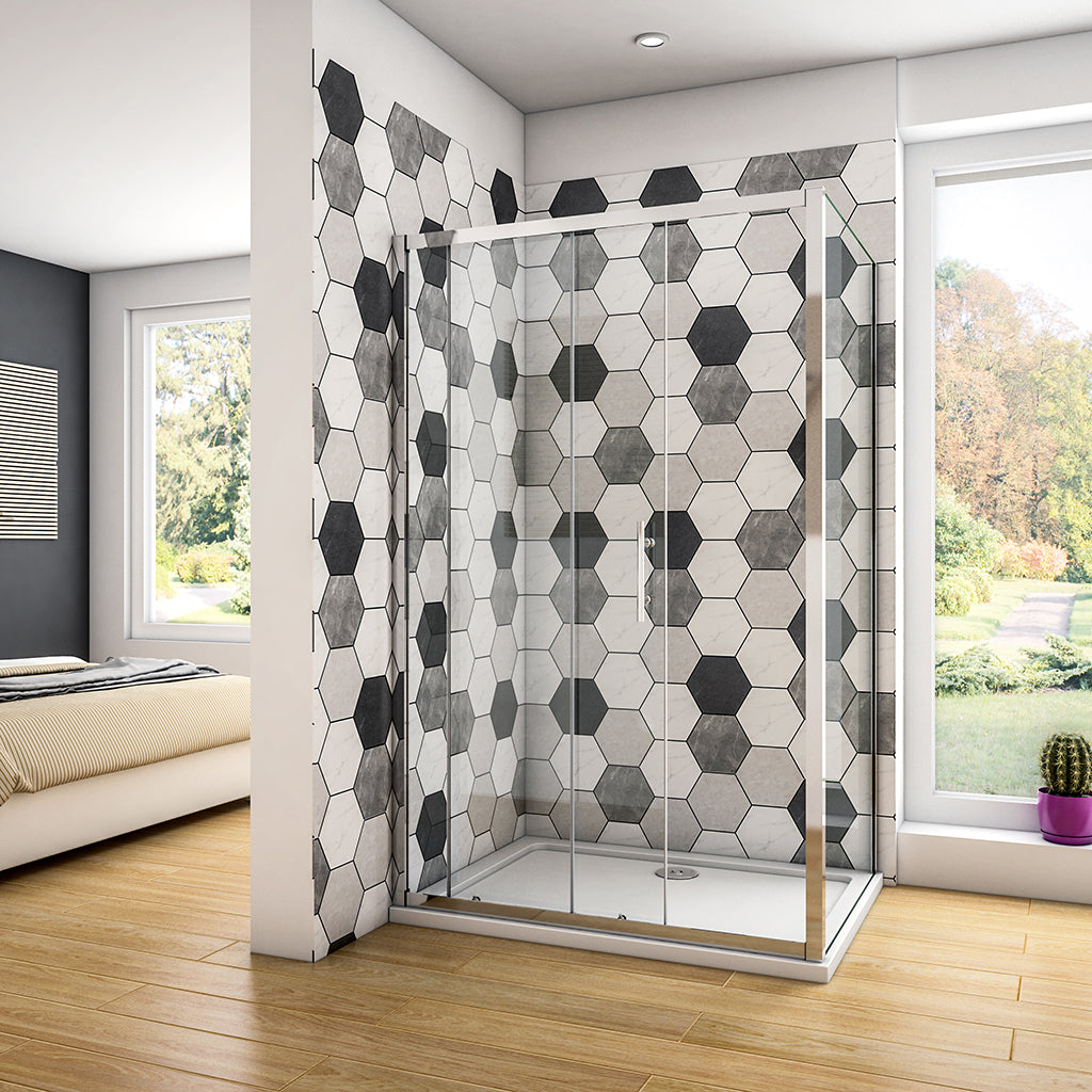 ozean 100x80 Schiebetür Seitenwand Duschtasse SI10 P8 108GRQ cm badezimmer ideen