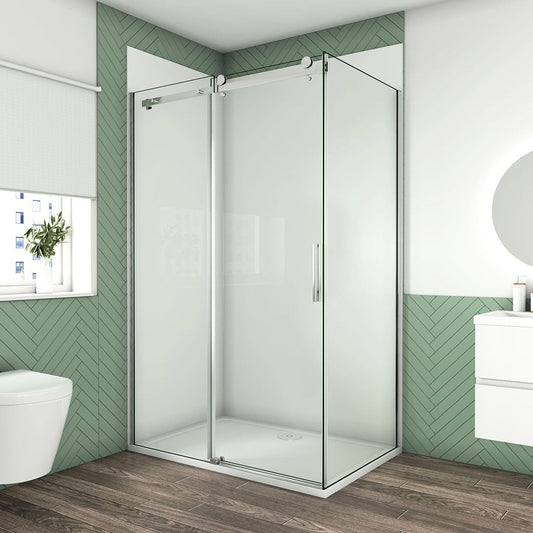 ozean 100x90 Schiebetür Seitenwand Duschkabine Duschtasse Platten cm für badezimmer