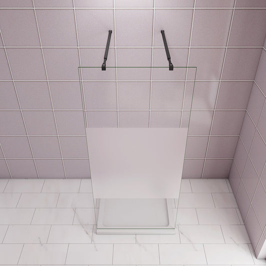 ozean 117.7cm Walk In Glaswand 2xStabilisator für badezimmer