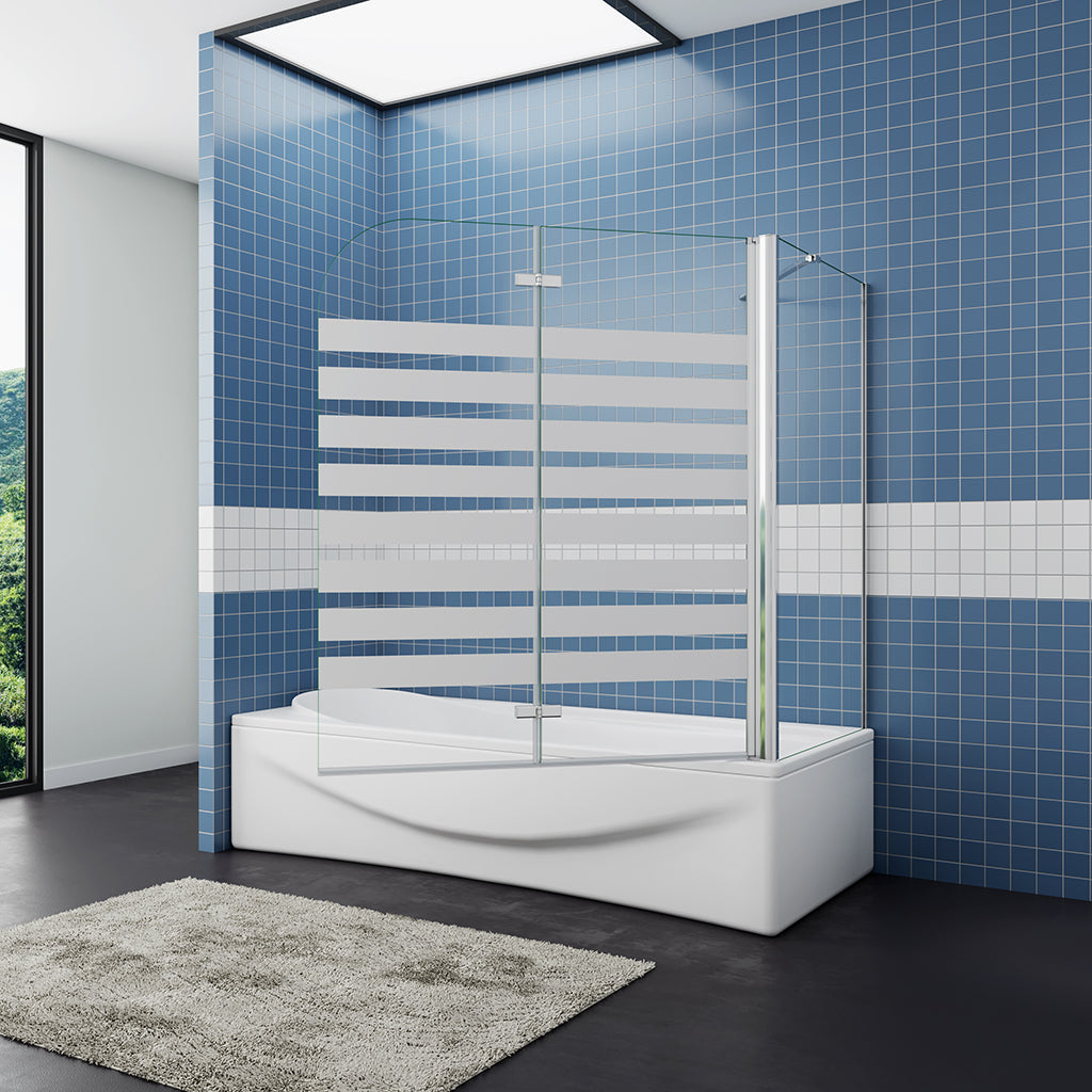 ozean 120 Badewannenaufsätz mit Seitenwand 80 VS2 12YR P8 cm für badezimmer